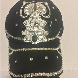 ♥️  Blue Jean Studded Baseball Cap Bling Hat